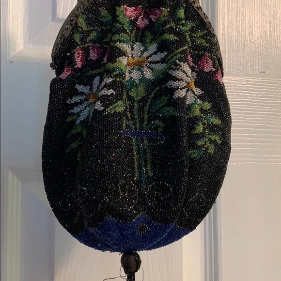 Bags French Vintage Hand Beaded Flower Bag Poshmark